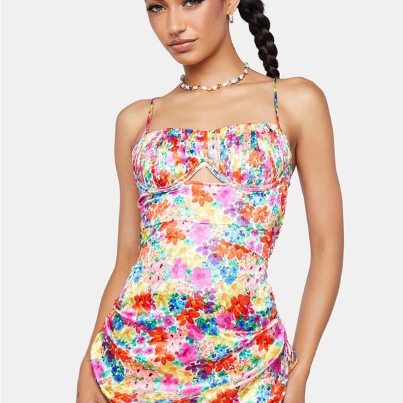 For Love And Lemons Multicolor Floral Dress - Picture 1 of 7